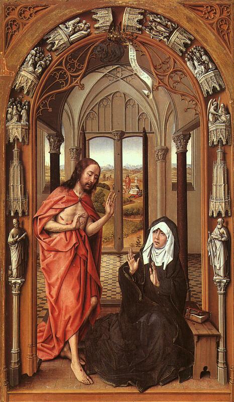 WEYDEN, Rogier van der Christ Appearing to His Mother, approx China oil painting art
